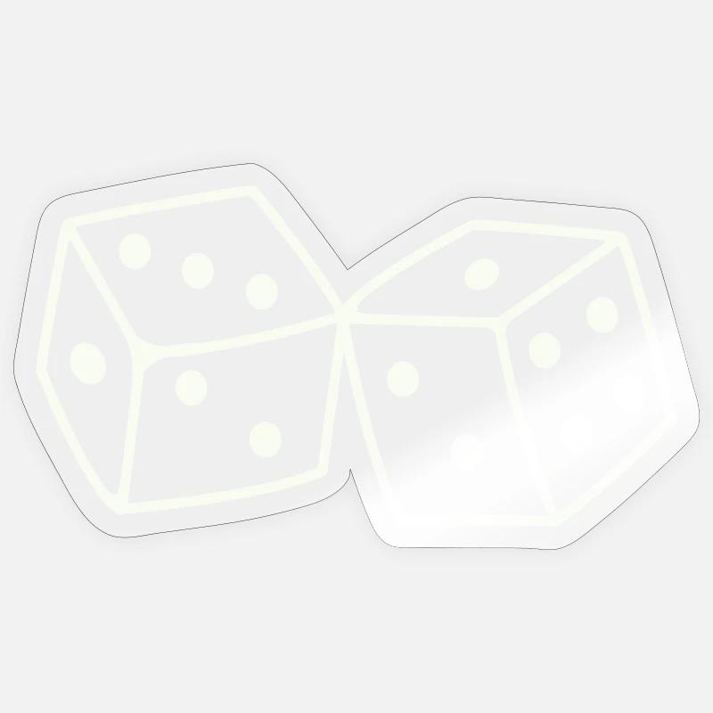 Cubes - Sticker taille S (10 x 10 cm) - brillant transparent