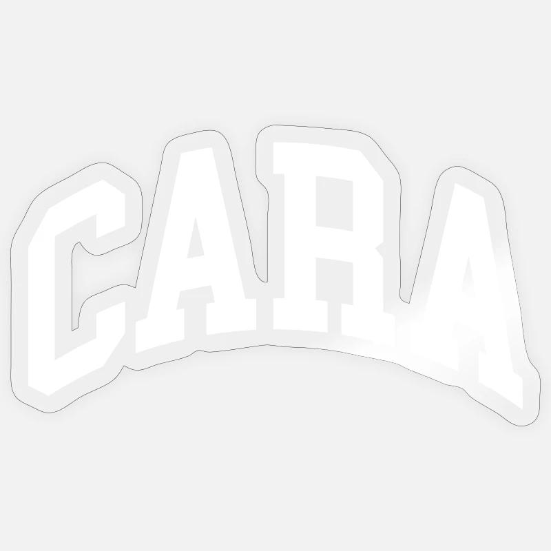 Cara - Sticker Größe S (10 x 10 cm) - Transparent glänzend