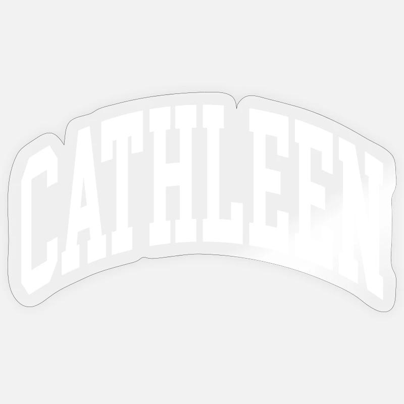 Cathleen - Sticker Größe S (10 x 10 cm) - Transparent glänzend