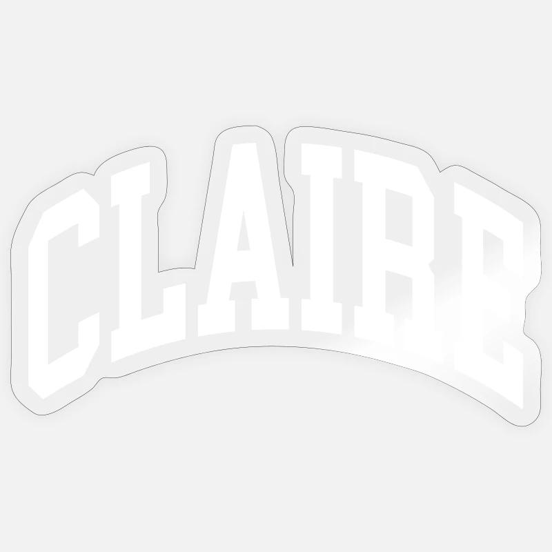 Claire - Sticker taille S (10 x 10 cm) - brillant transparent