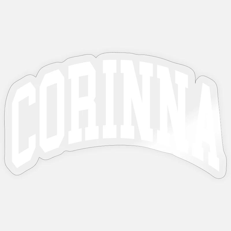 Corinna - Sticker taille S (10 x 10 cm) - brillant transparent