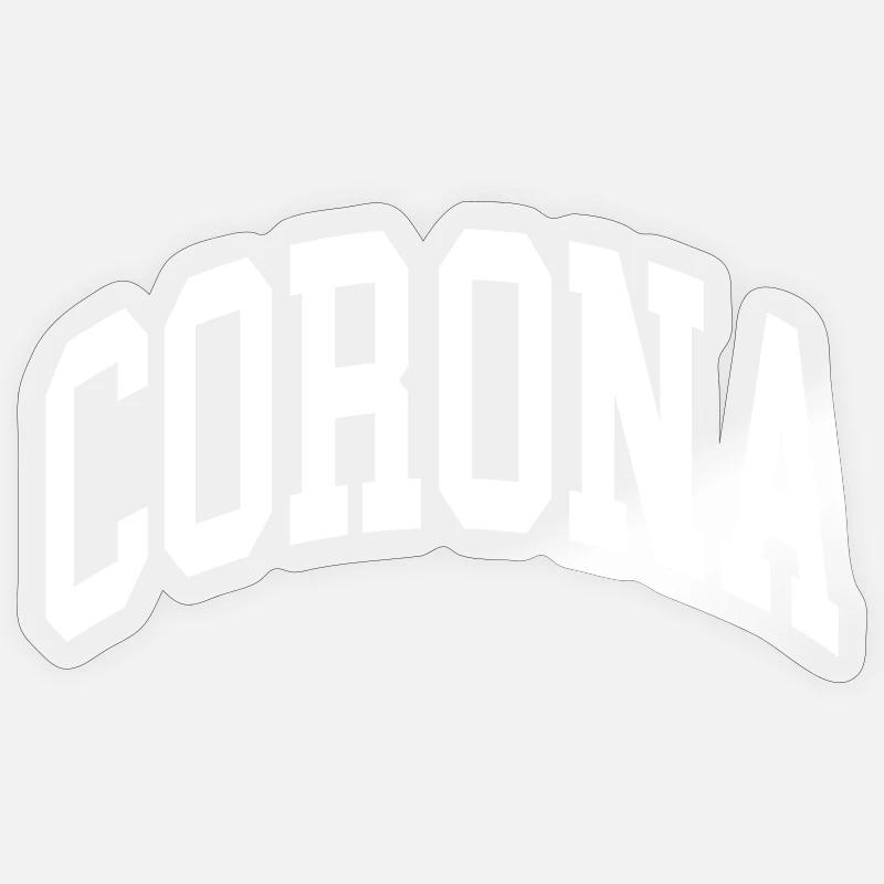 Corona - Sticker Größe S (10 x 10 cm) - Transparent glänzend