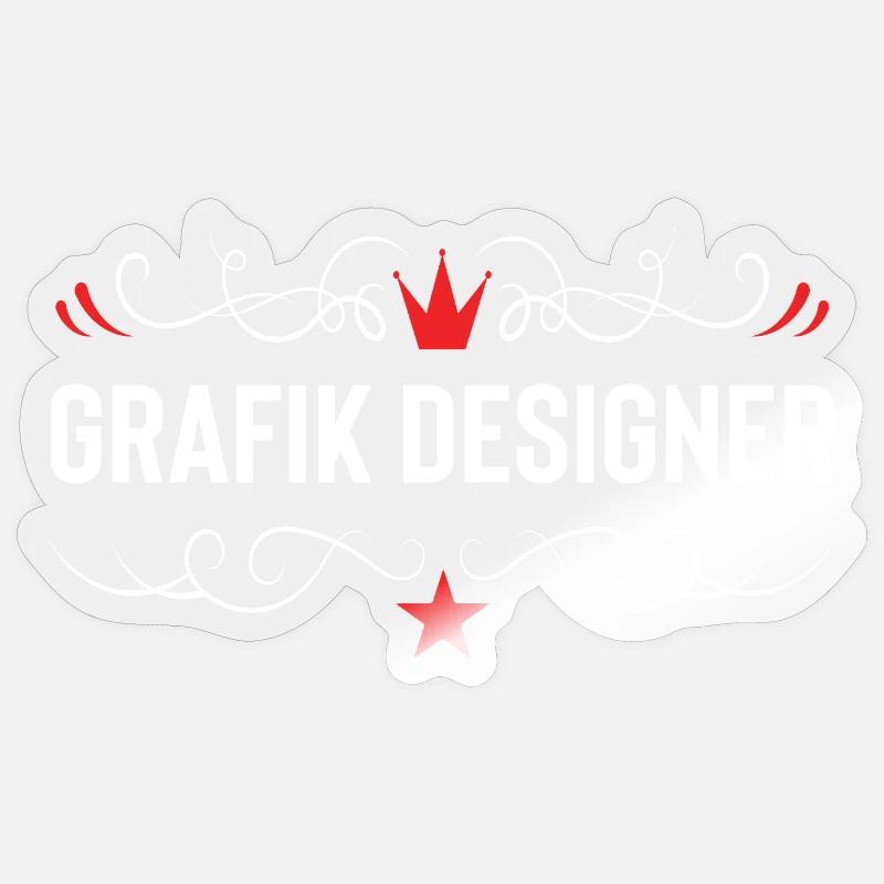 Métier de graphiste - Sticker taille S (10 x 10 cm) - brillant transparent