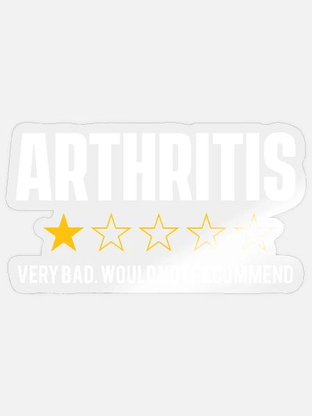 Arthritis sehr schlimm, rheumatoider Krieger - Sticker Größe S (10 x 10 cm) - Transparent glänzend