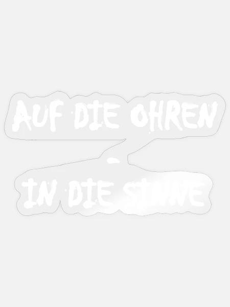Auf die Ohren In die Sinne - Sticker Größe S (10 x 10 cm) - Transparent glänzend