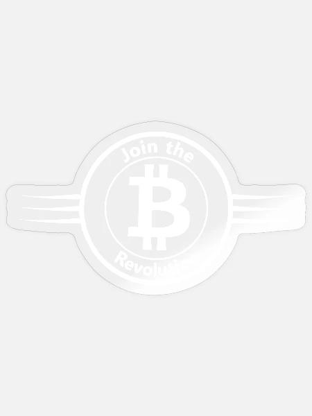 Bitcoin Revolution Flügel Logo - Sticker Größe S (10 x 10 cm) - Transparent glänzend