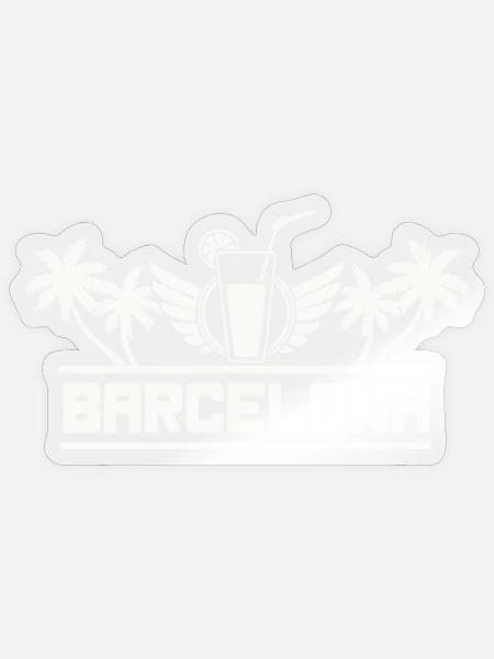 barcelona- - Sticker Größe S (10 x 10 cm) - Transparent glänzend
