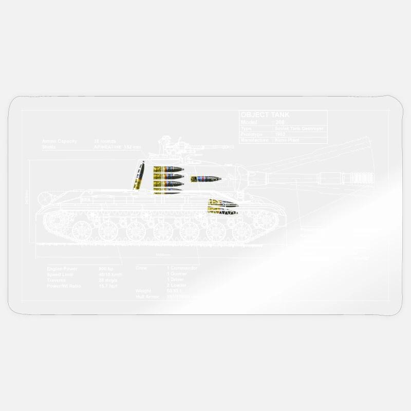 object 268 blueprint - Sticker taille S (10 x 10 cm) - brillant transparent