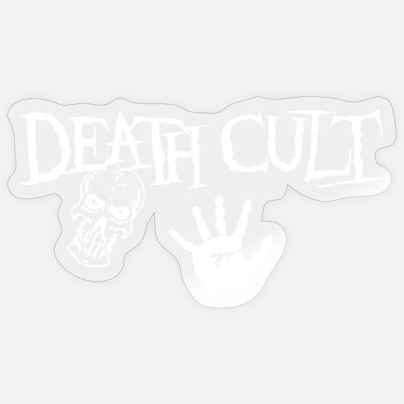 Todeskult, Skull Design - Sticker Größe S (10 x 10 cm) - Transparent glänzend