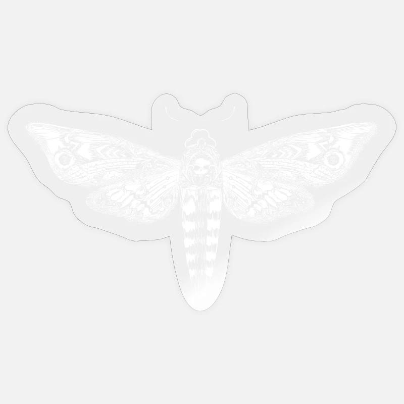 Dessin d'un essaim de crâne blanc Sticker taille S (10 x 10 cm)