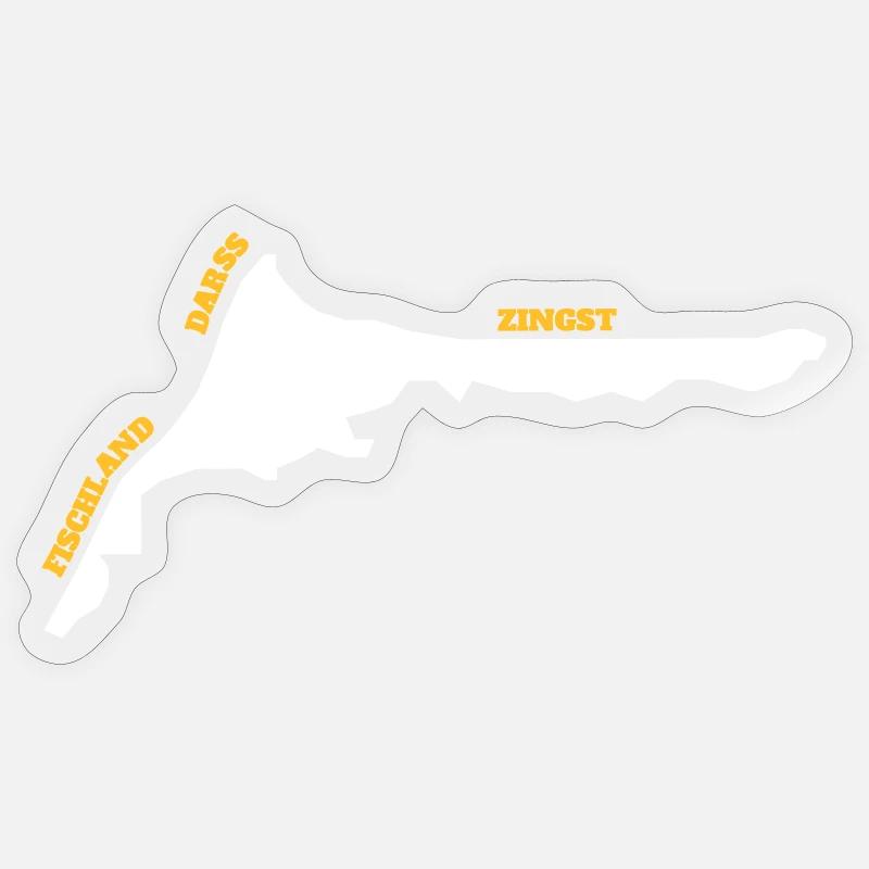 Fischland Darss Zingst (DIY) - Sticker size S (10 x 10 cm) - transparent glossy
