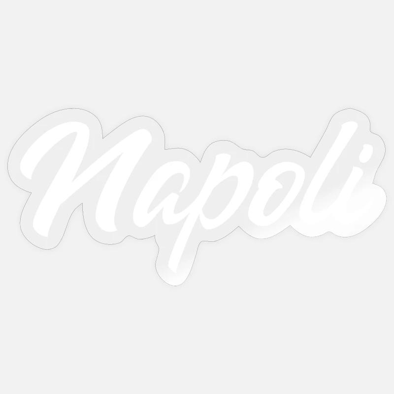 Napoli Script lettering Sticker size S (10 x 10 cm)