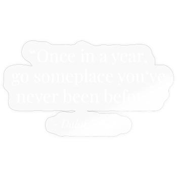 reisen - Sticker Größe S (10 x 10 cm) - Transparent glänzend - Vorne