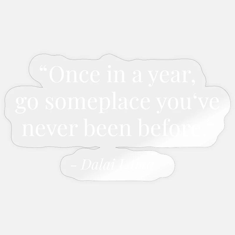 voyage - Sticker taille S (10 x 10 cm) - brillant transparent
