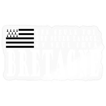 Gift idea Brittany. Proverb and Breton flag - Sticker size S (10 x 10 cm) - transparent glossy - Front