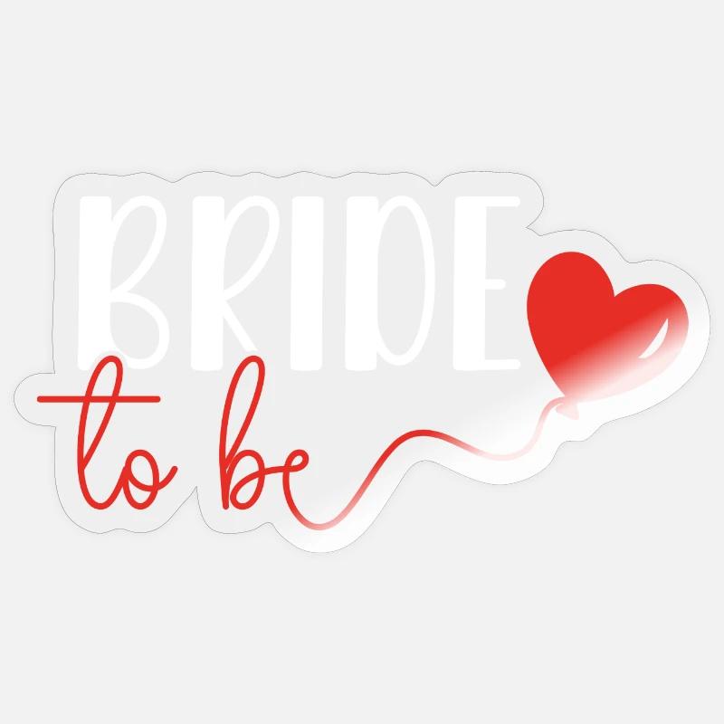 Mariage à b - Sticker taille S (10 x 10 cm) - brillant transparent