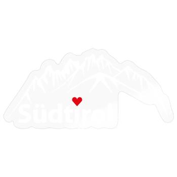 Die Dolomiten, Berge Südtirol  - Sticker Größe S (10 x 10 cm) - Transparent glänzend - Vorne
