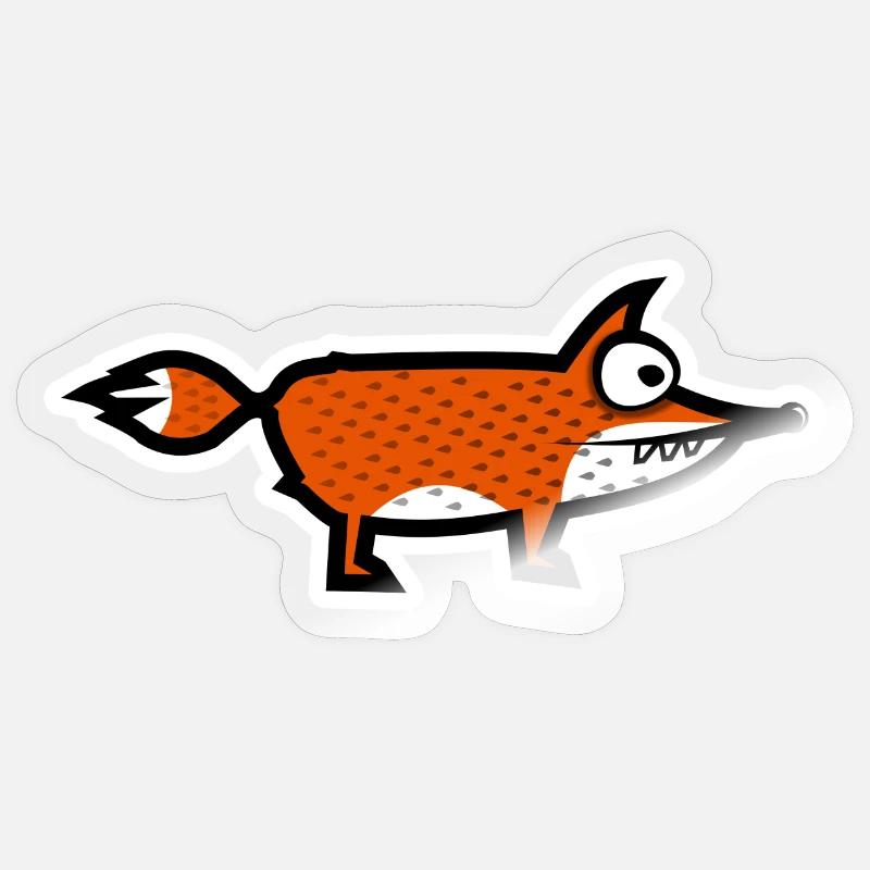 Fuchs - Sticker Größe S (10 x 10 cm) - Transparent glänzend