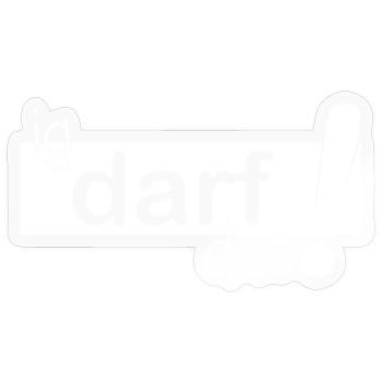 ig darf das! - Sticker Größe S (10 x 10 cm) - Transparent glänzend - Vorne