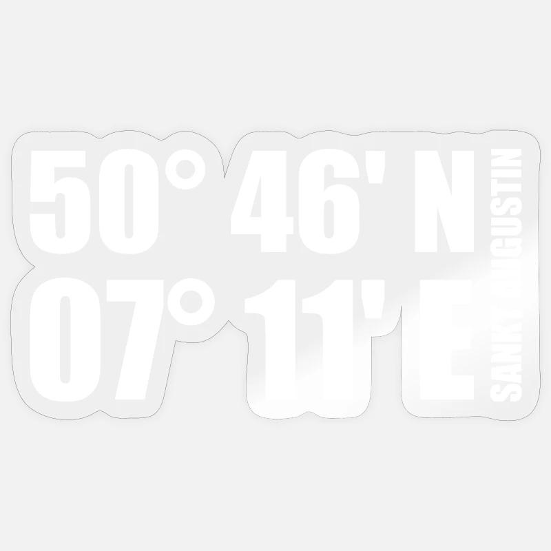 Sankt Augustin coordinates Sticker size S (10 x 10 cm)