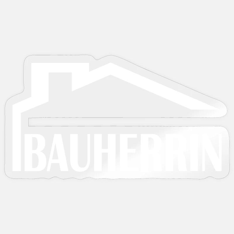Bauherrin 2w - Sticker Größe S (10 x 10 cm) - Transparent glänzend
