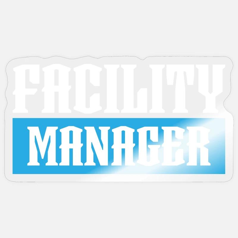 tshirt facility manager noir Sticker taille S (10 x 10 cm)