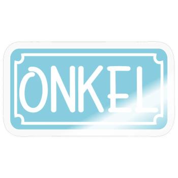Geschenke für ONKEL - ONKEL WERDEN - Sticker Größe S (10 x 10 cm) - Transparent glänzend - Vorne