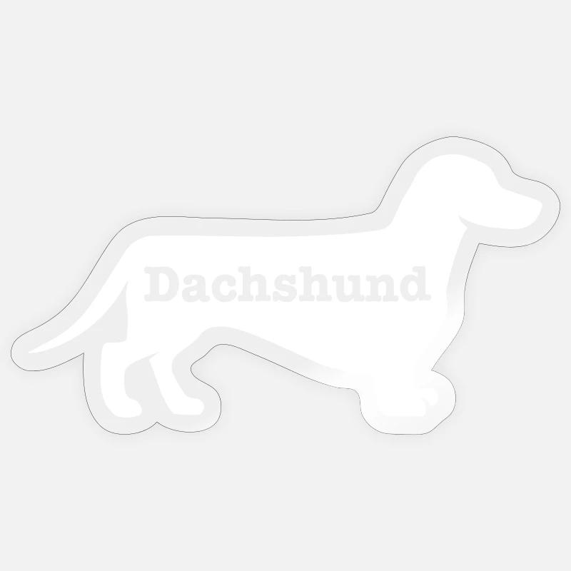Teckel - Sticker taille S (10 x 10 cm) - brillant transparent