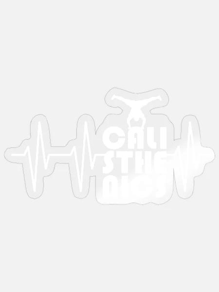 Herzschlag Handstand Puls Calisthenics Symbol icon - Sticker Größe S (10 x 10 cm) - Transparent glänzend