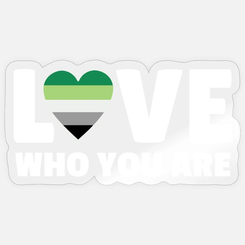 Liebe, wer du bist - Sticker Größe S (10 x 10 cm) - Transparent glänzend