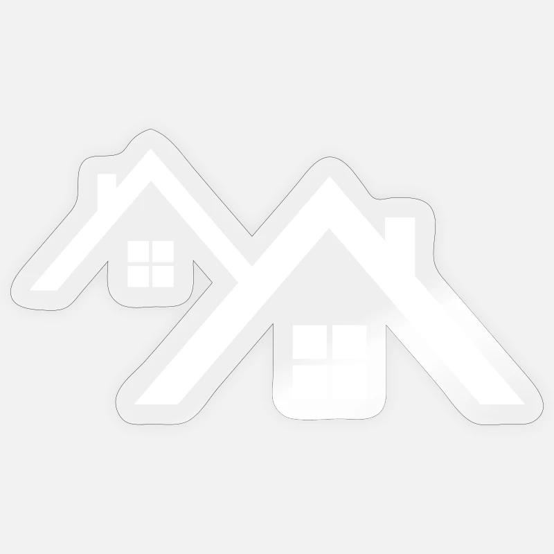 Toit - Sticker taille S (10 x 10 cm) - brillant transparent