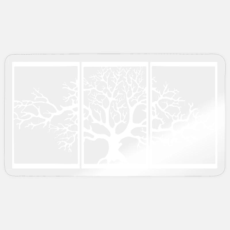 Nature View (White) - Sticker size S (10 x 10 cm) - transparent glossy