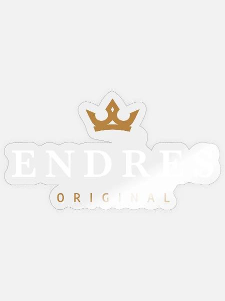 Endres Original Familienlogo - Sticker Größe S (10 x 10 cm) - Transparent glänzend