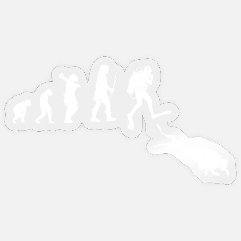 Illustration de l’évolution du progrès humain Sticker taille S (10 x 10 cm)