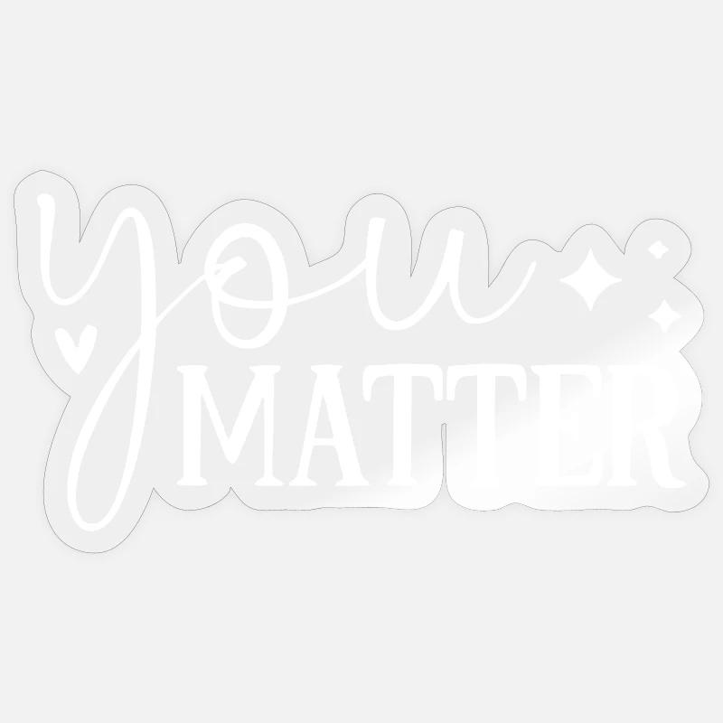 Conception de citation manuscrite inspirante - Sticker taille S (10 x 10 cm) - brillant transparent