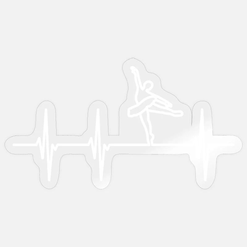 Danseuse de ballet Pulsschlag Sticker taille S (10 x 10 cm)