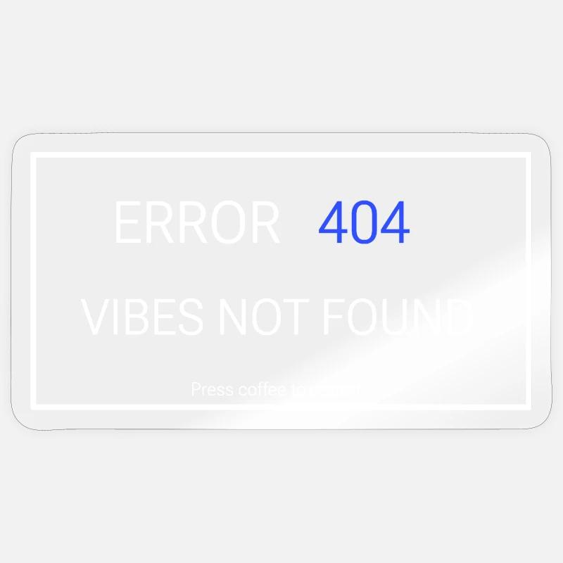 Vibes not found - Sticker Größe S (10 x 10 cm) - Transparent glänzend