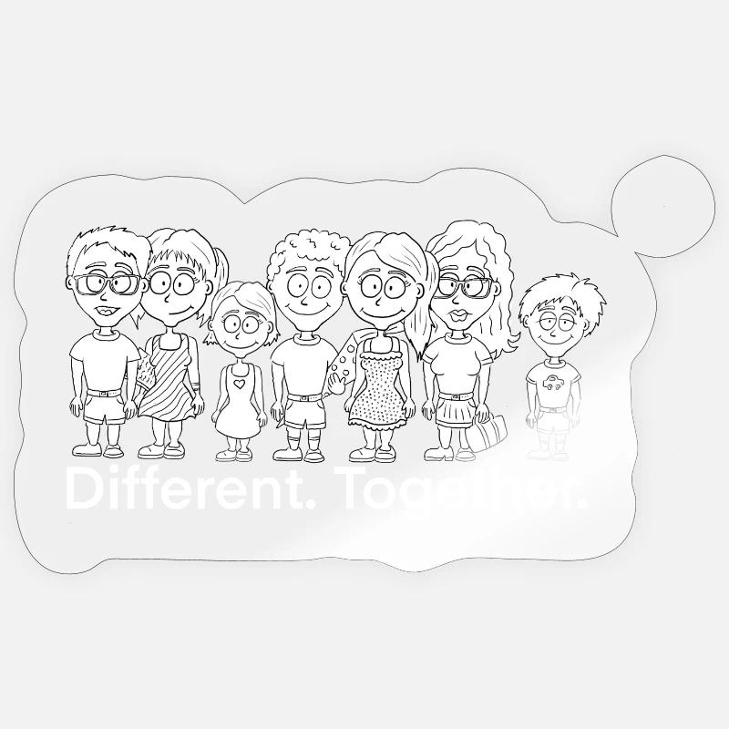 Diversity and cohesion - Sticker size S (10 x 10 cm) - transparent glossy