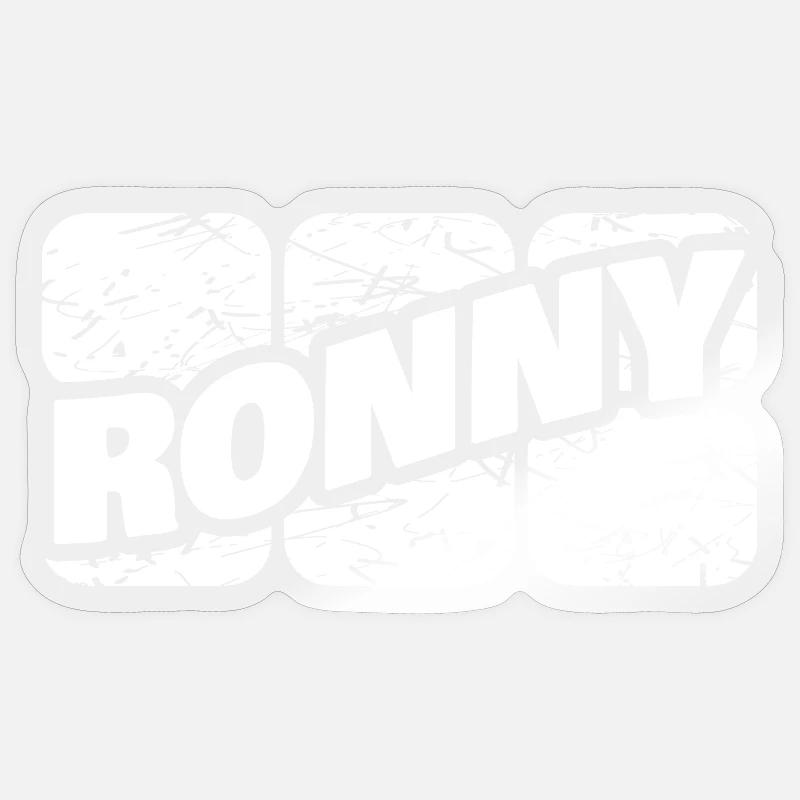 Ronny Ronny - Sticker Größe S (10 x 10 cm) - Transparent glänzend