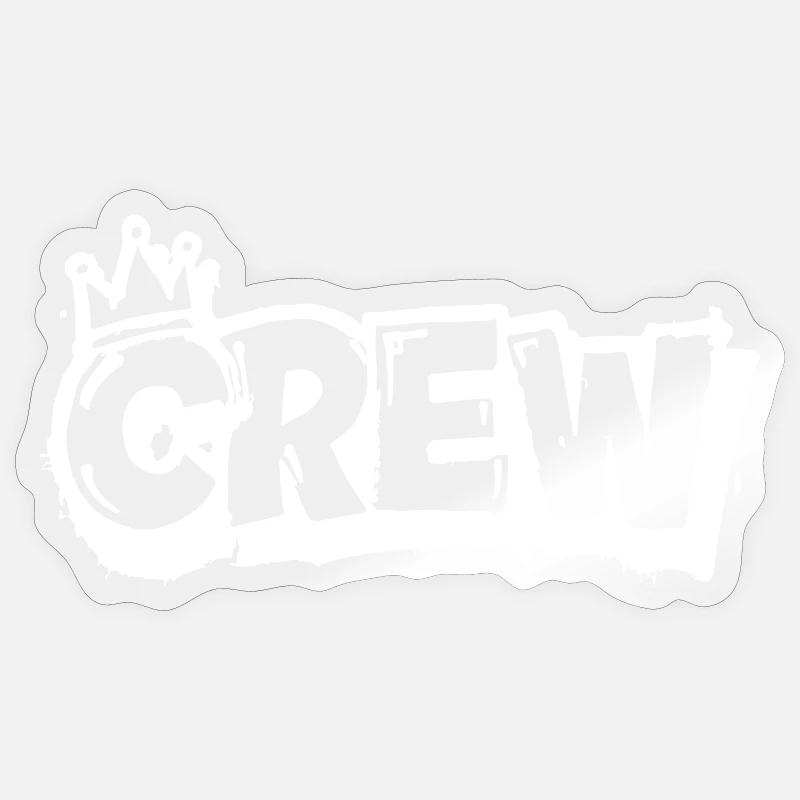 Graffiti de l’équipe - Sticker taille S (10 x 10 cm) - brillant transparent