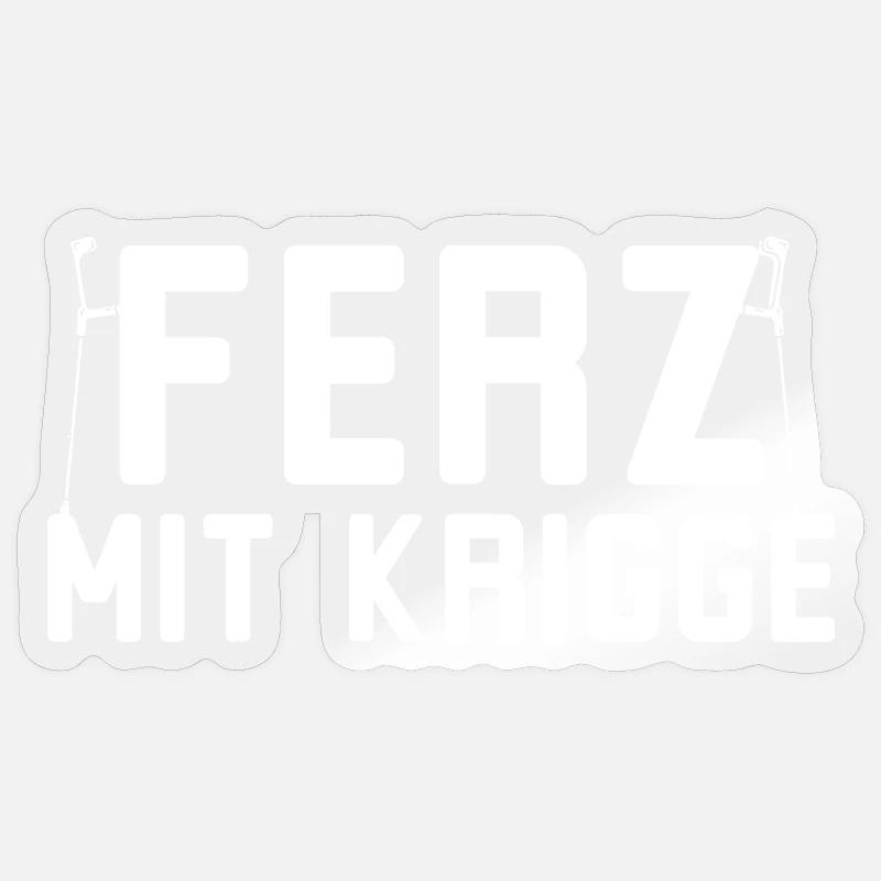 Ferz avec Krigge Dialecte hessois - Sticker taille S (10 x 10 cm) - brillant transparent