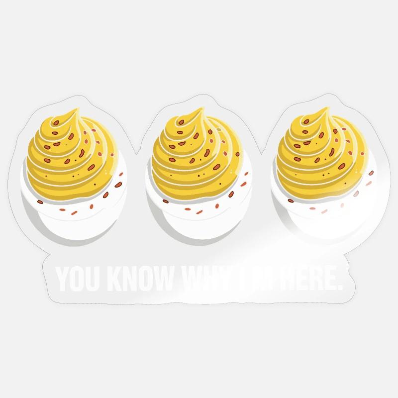 Gefüllte Eier - Sticker Größe S (10 x 10 cm) - Transparent glänzend