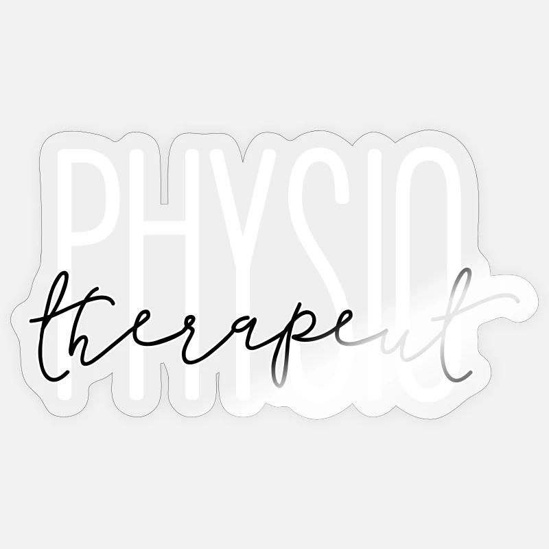 Design élégant pour kinésithérapeute - Sticker taille S (10 x 10 cm) - brillant transparent