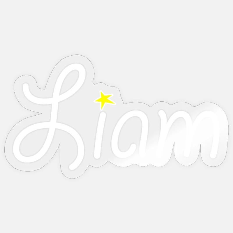 Liam - Sticker Größe S (10 x 10 cm) - Transparent glänzend