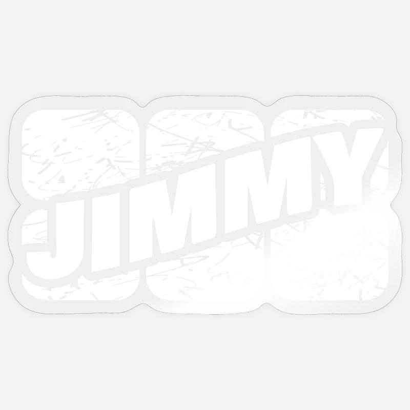 Jimmy - Sticker Größe S (10 x 10 cm) - Transparent glänzend