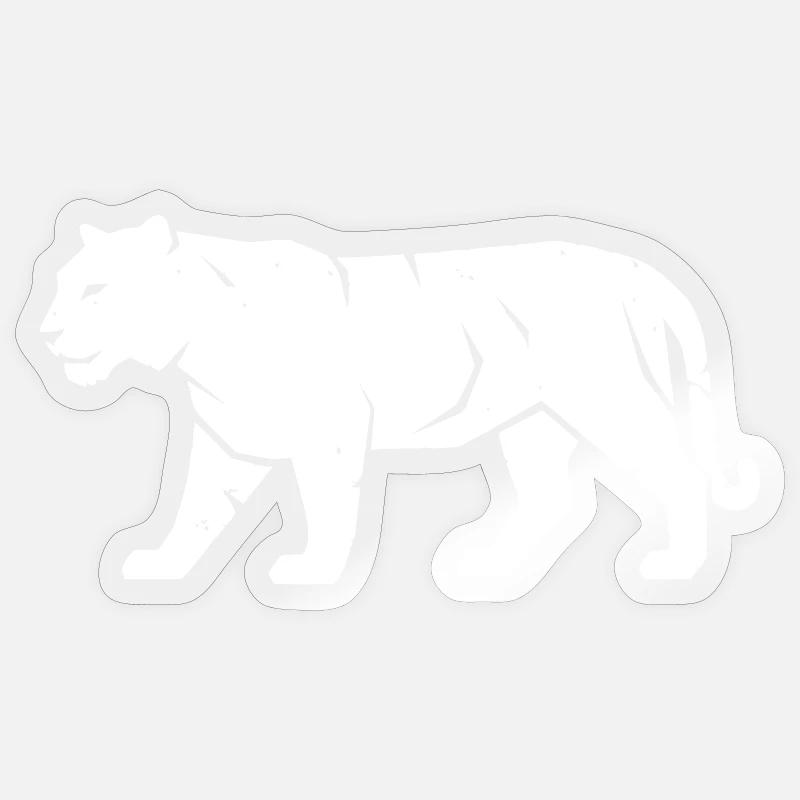 Tiger Walking Stripe Wilderness Vector Sticker size S (10 x 10 cm)