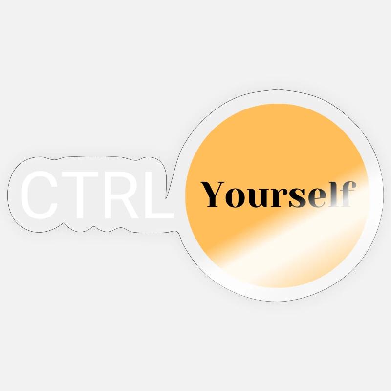 CTRL Sich selbst - Sticker Größe S (10 x 10 cm) - Transparent glänzend