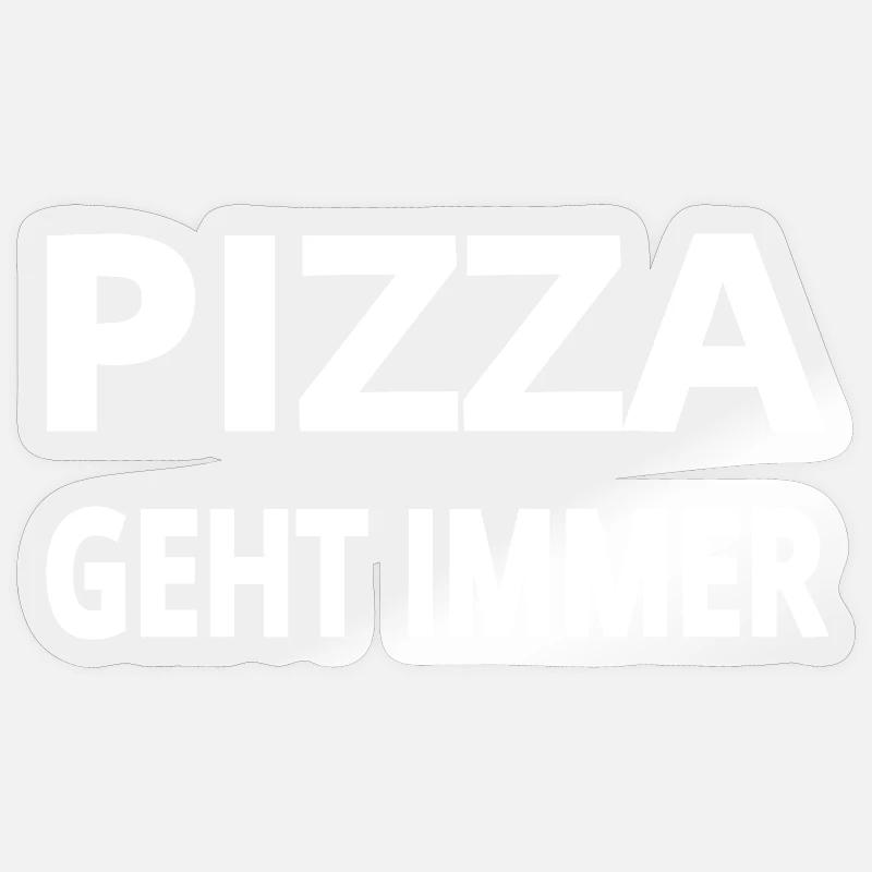 Pizza - Sticker size S (10 x 10 cm) - transparent glossy