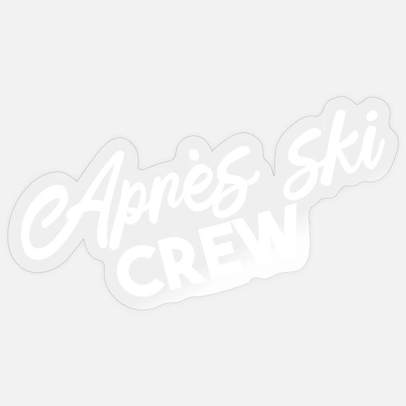 Apres Ski Crew Party Vibes - Sticker Größe S (10 x 10 cm) - Transparent glänzend