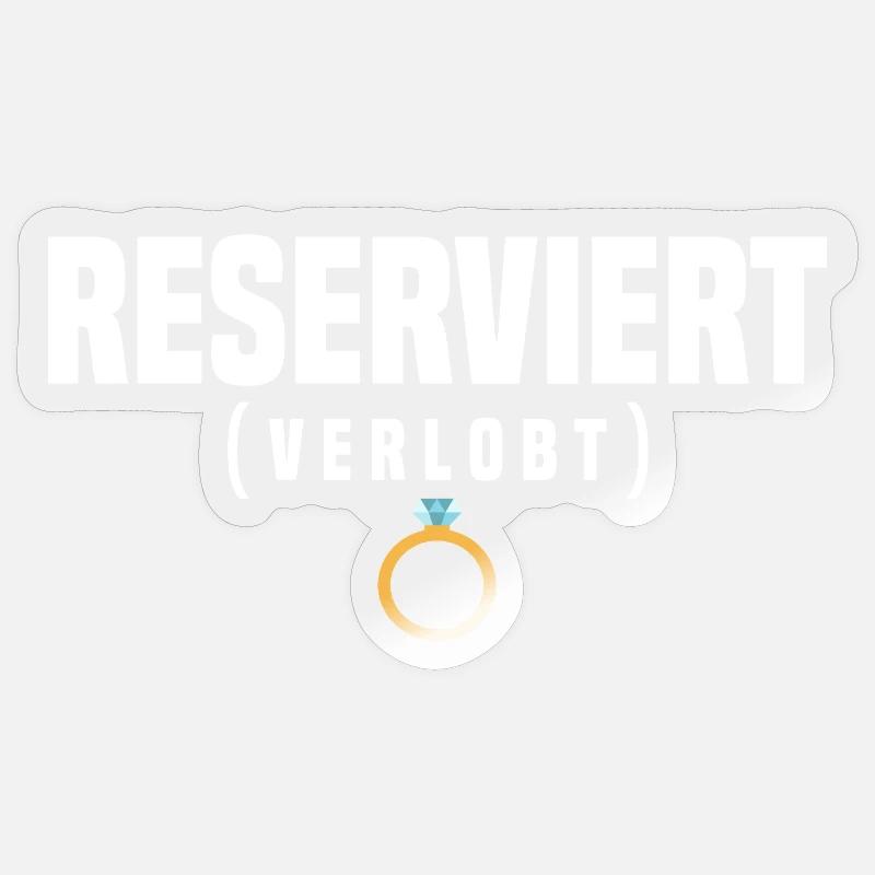 engaged - Sticker size S (10 x 10 cm) - transparent glossy